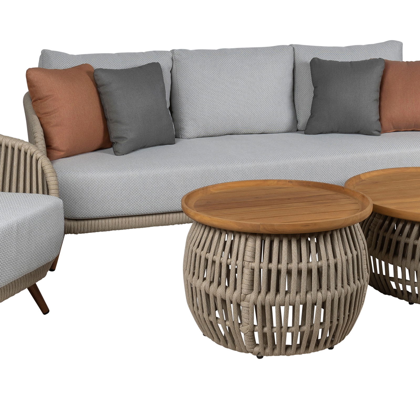 Kölle Loungetisch 'Cafune', grau/beige, ca. Ø 60 x H 43 cm Kölle Loungetisch 'Cafune', grau/beige, ca. Ø 60 x H 43 cm