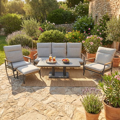 Alu-Loungegruppe 'Bali' inkl. Auflagen, 5 teilig