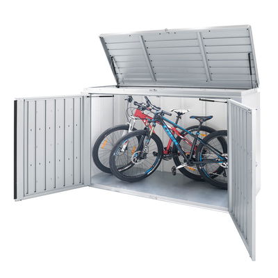 Biohort Gartenbox 'HighBoard' Gr. 200, silber-metallic, ca. 200 x 84 x 127 cm