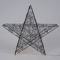 LED-Stern, 70 LEDs, schwarz, Metall, Höhe ca. 60 cm