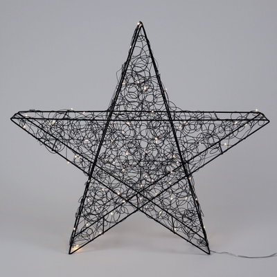 LED Stern,, schwarz, 70 LEDs, Höhe ca. 60 cm LED Stern,, schwarz, 70 LEDs, Höhe ca. 60 cm