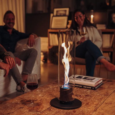 Tischfeuer SPIN 1200, schwarz, Höhe 54 cm Tischfeuer SPIN 1200, schwarz, Höhe 54 cm