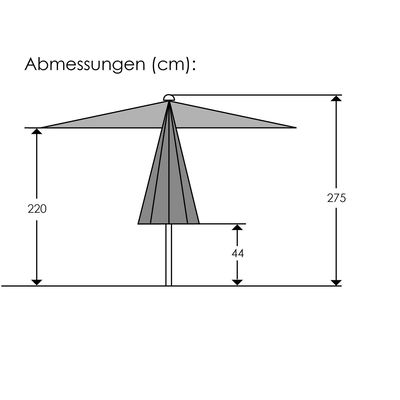 Schneider Sonnenschirm 'Santorini', anthrazit, ca. 325 x 325 cm