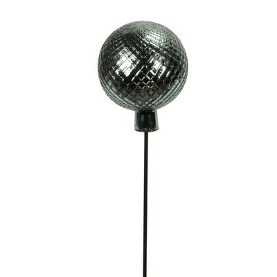 Gartenstecker Gals-Kugel, grün-silber, Höhe ca. 115 x Ø 19 cm