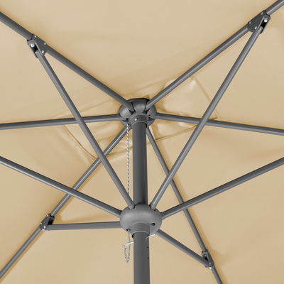 Mittelstockschirm 'Tunis', ca. 270 x 150 cm, natur Mittelstockschirm 'Tunis', ca. 270 x 150 cm, natur