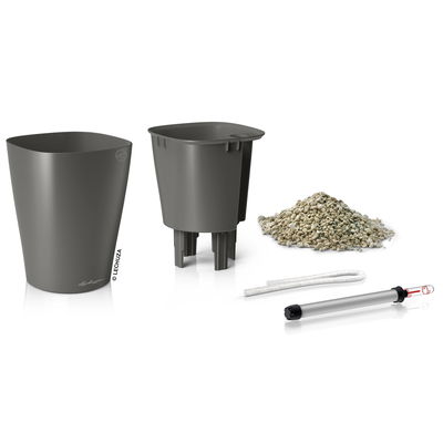 Lechuza 'Mini-Deltini', anthrazit, ca. 10 x 10 x H 13 cm