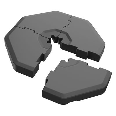 4 Einlegeplatten für Ampelschirme, schwarz, 12 x 111 x 111 cm, 12 kg