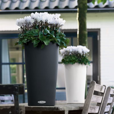 Lechuza 'Cilindro Color 23', schiefergrau, ca. Ø 23 x H 41 cm