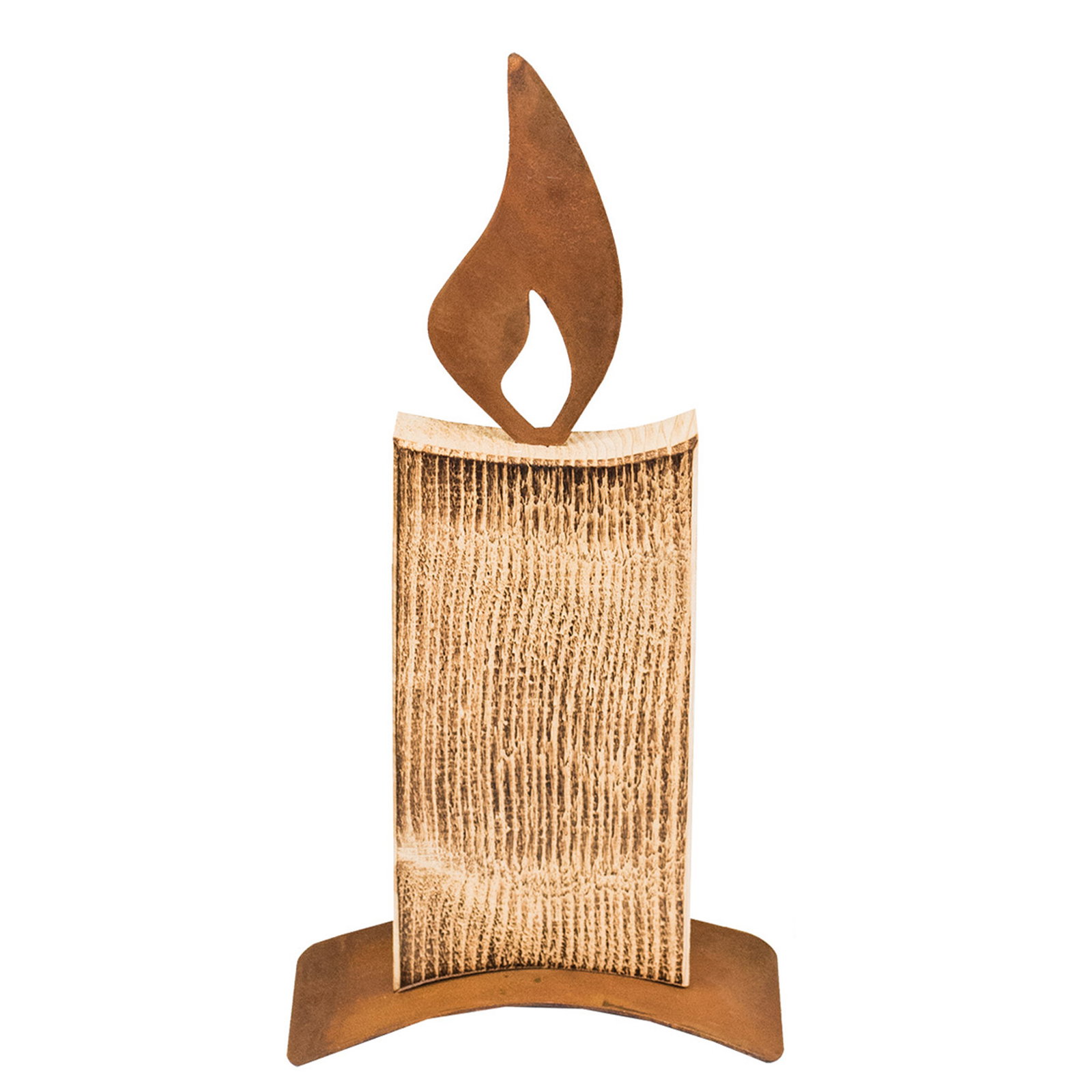 Deko-Kerze 'Konrad 380', aus Holz & Metall, Höhe ca. 38 cm