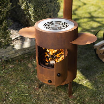 Fondue, Outdoor-Ofen 77 inkl. Pfanne mit Deckel, rost, 180 x 85 x 62 cm Fondue, Outdoor-Ofen 77 inkl. Pfanne mit Deckel, rost, 180 x 85 x 62 cm