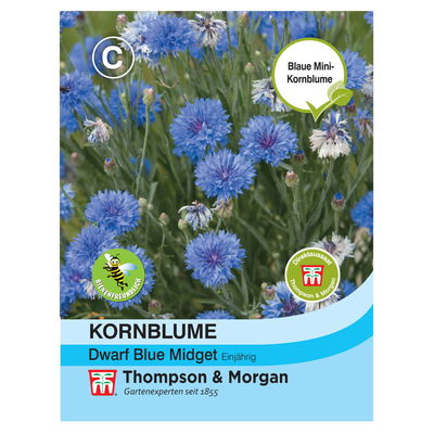 Thompson & Morgan Blumensamen Kornblume Dwarf Blue Midget