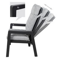 Kölle Hochlehnersessel 'Windsor' inkl. Auflagen, grau