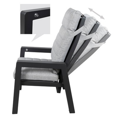 Kölle Hochlehnersessel 'Windsor' inkl. Auflagen, grau