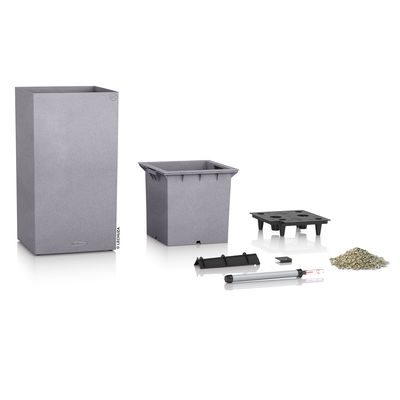 Lechuza 'Canto Stone 40 high', steingrau, ca. 40 x 40 x H 76 cm