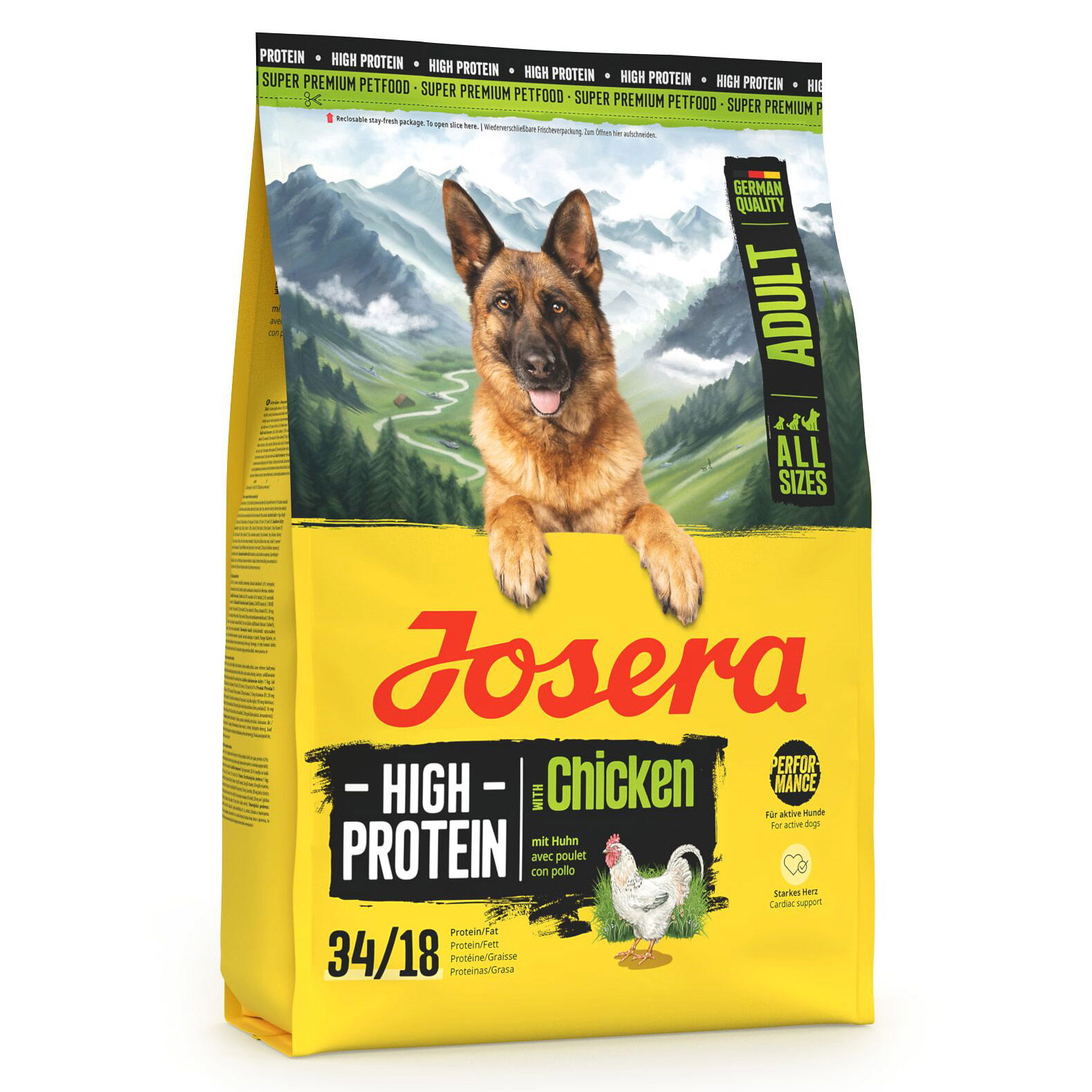 Josera Hundefutter High Protein Adult mit Huhn, 3kg