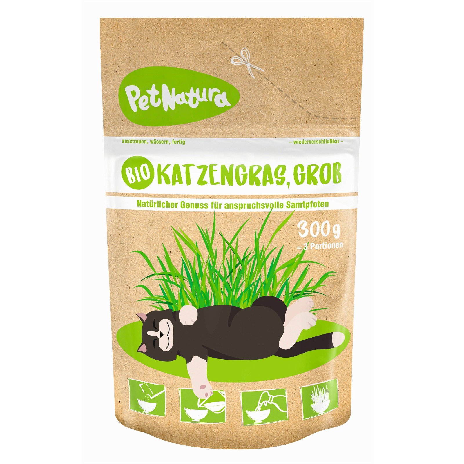 Bio-Katzengras grob, Saatgut, 0,3 kg