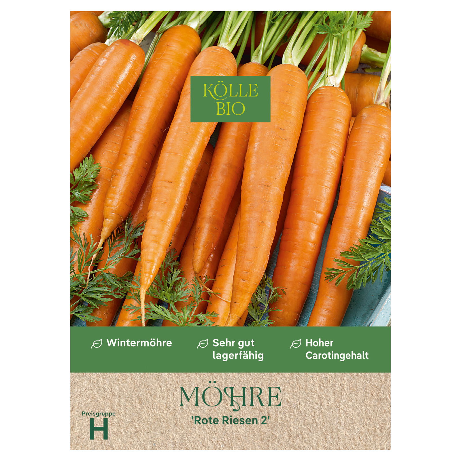 Kölle Bio Saatgut Möhre 'Rote Riesen 2', orange