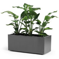 Euro 3 Plast Pflanzkasten 'Kebe', anthrazit, ca. 99,5 x 39,5 x H 39,5 cm