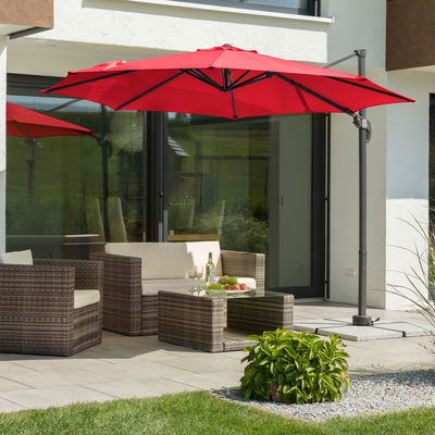 Schneider Sonnenschirm 'Rhodos Junior', rot, ca. Ø 300 cm