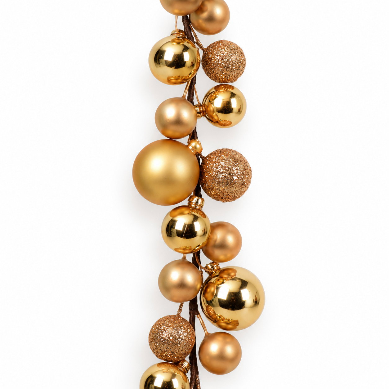 Kugelgirlande, gold, Kunststoff, Länge ca. 180 cm Kugelgirlande, gold, Kunststoff, Länge ca. 180 cm