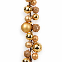 Kugelgirlande, gold, Kunststoff, Länge ca. 180 cm Kugelgirlande, gold, Kunststoff, Länge ca. 180 cm