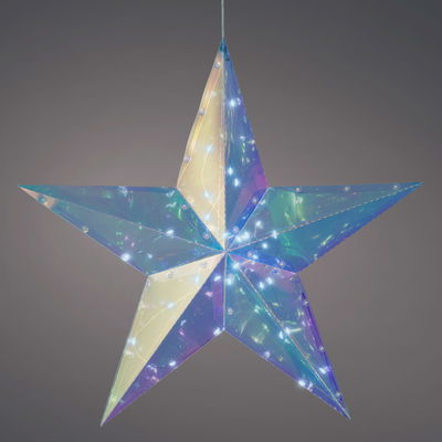 LED Stern, irisierend, kaltweiß, 30 LEDs, ca. Ø 36 cm