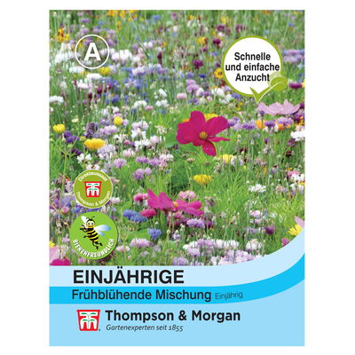 Einjährige frühblühende Mischung, idealer Beetfüller, einfache Anzucht Einjährige frühblühende Mischung, idealer Beetfüller, einfache Anzucht