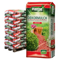 Plantop Dekormulch, ziegelrot, 39 Sack á 50 l, gesamt 1950 Liter