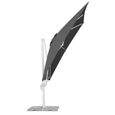 Pendelschirm 'Rhodos Twist Bianco', ca. 300 x 300 cm