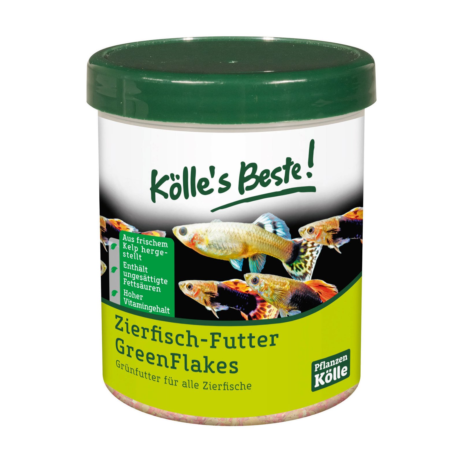 Zierfischfutter GreenFlakes für Süßwasserfische, mit Kelp, 270 ml