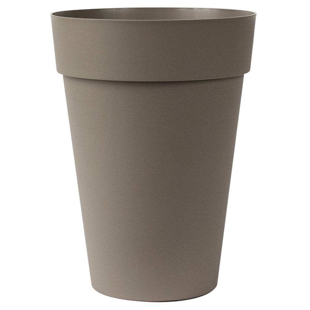 Euro 3 Plast Pflanzkübel 'Liken', taupe, ca. Ø 27 x H 36 cm