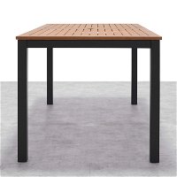 Tisch 'Kingsbury', schwarz/braun, FSC-Holz, ca. 140 x 80 x 75 cm