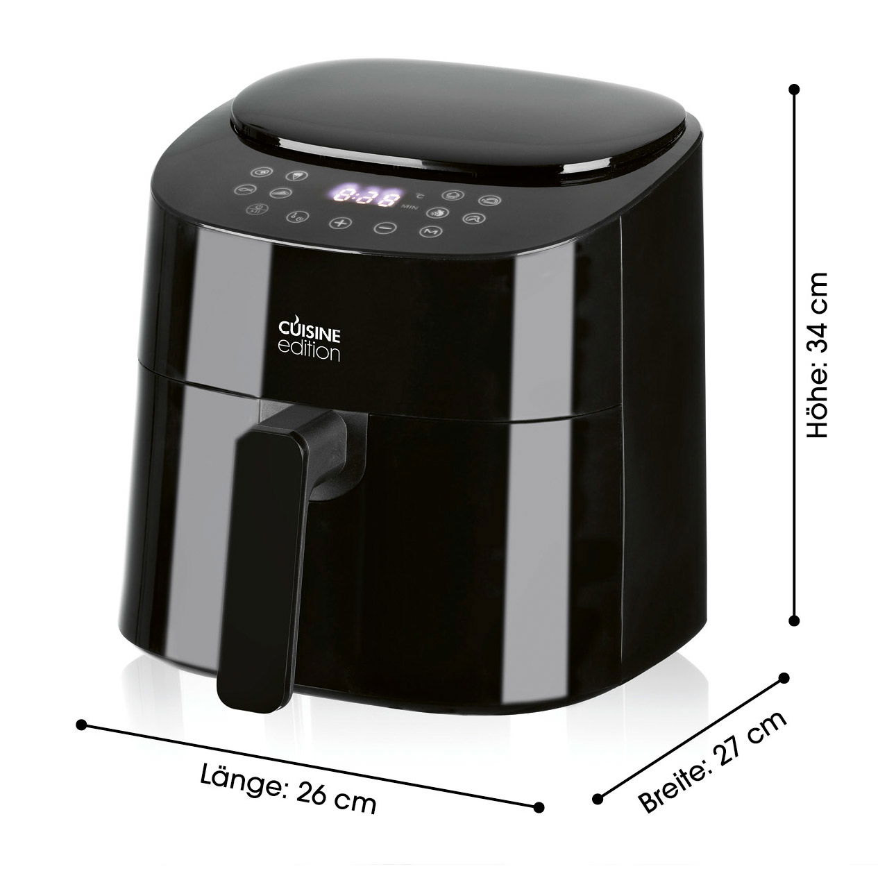 Heißluft-Fritteuse 'Cuisine Edition', schwarz, 4,5 Liter