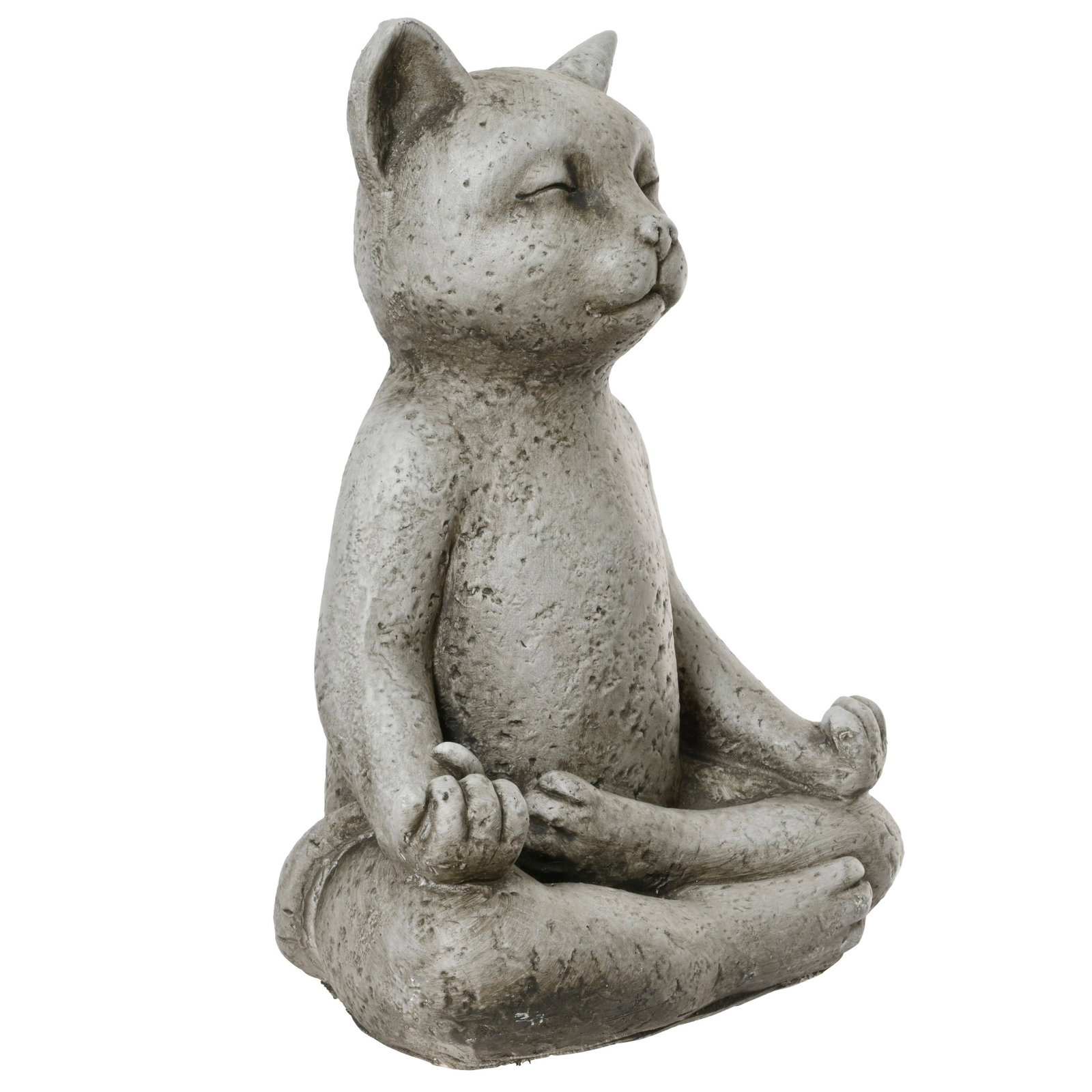 Kölle Gartenstatue Katze, grau, Höhe ca. 37 cm
