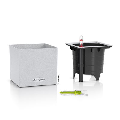 Lechuza 'Canto Stone 14', quarzweiß, ca. 14 x 14 x H 13,5 cm