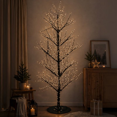 LED Baum, 2080 LEDs, warmweiss, schwarz, Höhe ca. 380 cm LED Baum, 2080 LEDs, warmweiss, schwarz, Höhe ca. 380 cm