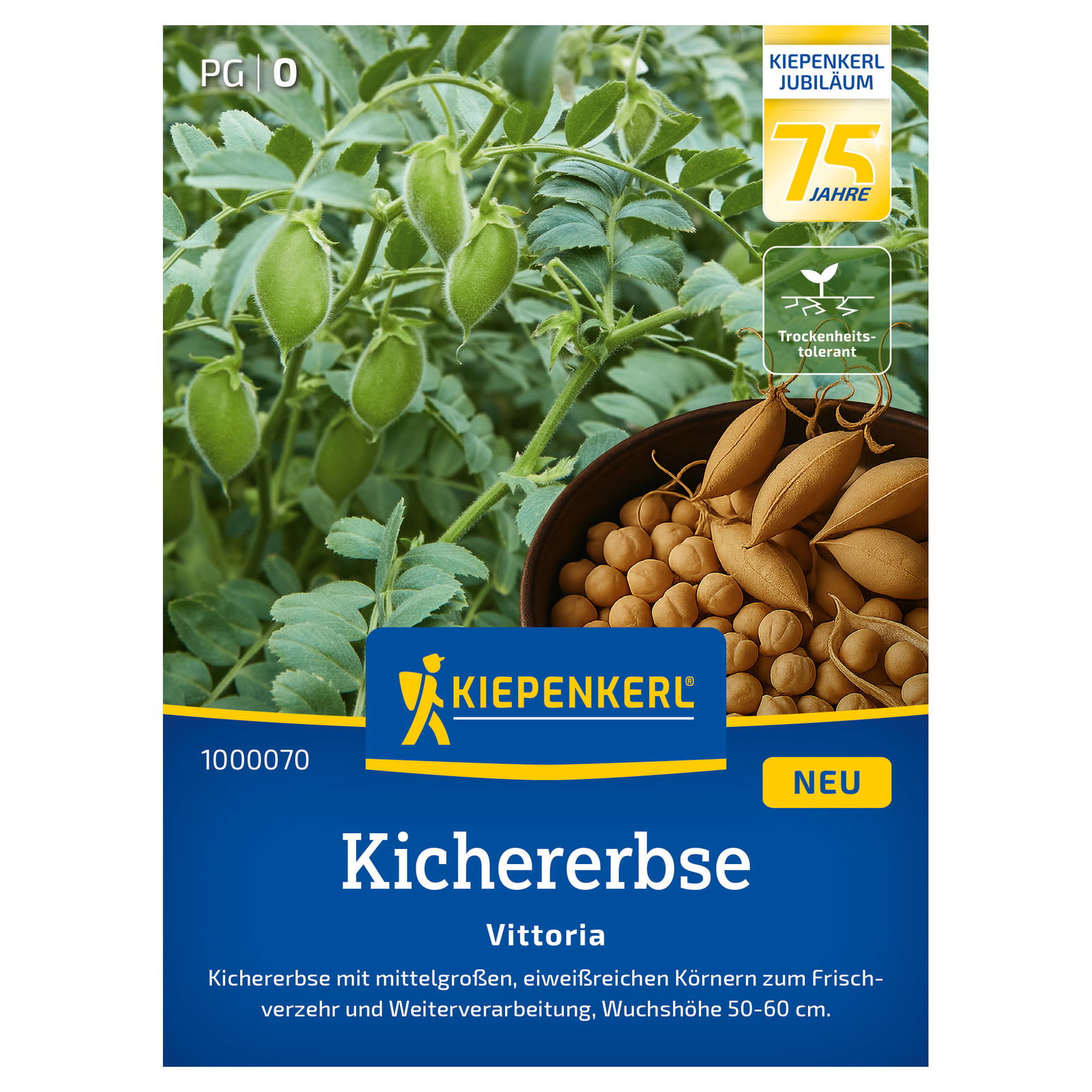 Kiepenkerl Saatgut Kichererbse 'Vittoria', grün Kiepenkerl Saatgut Kichererbse 'Vittoria', grün