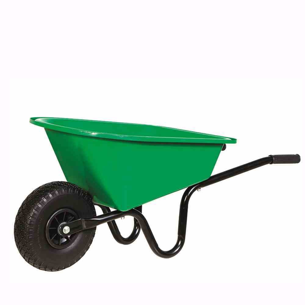 Kinder-Gartenschubkarre, grün, belastbar bis 10 kg, Fassungsvermögen 20 l