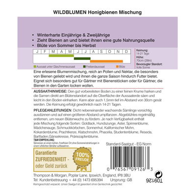 Wildblume Honigbienen Blumenmischung / Bienenfreundlich, mehrjährig