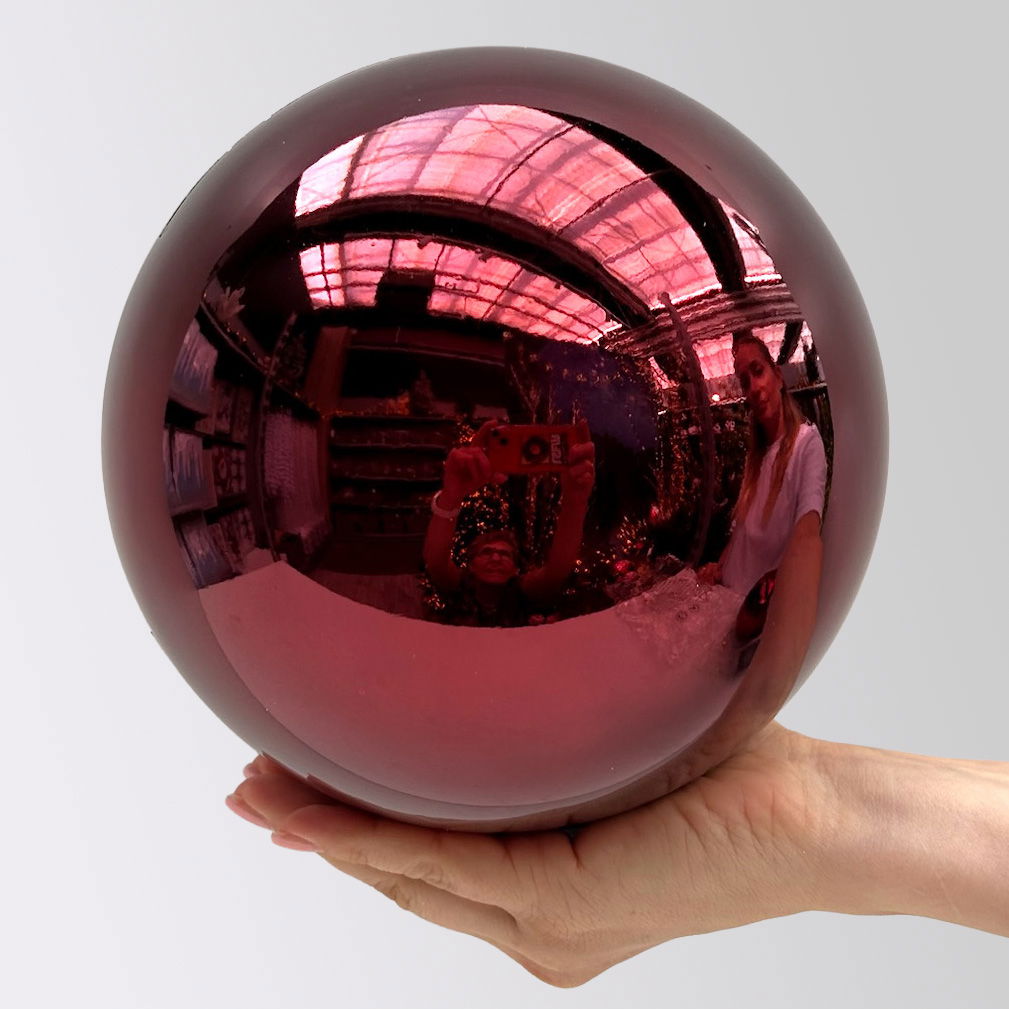 Christbaumkugel, ochsenblut, Kunststoff, Ø 20 cm Christbaumkugel, ochsenblut, Kunststoff, Ø 20 cm