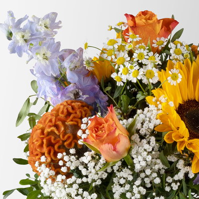 Blumenstrauß 'Golden Hour', handgebunden, Größe M