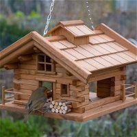 Vogelfutterhaus 'Almhütte 2.0', braun, Holz