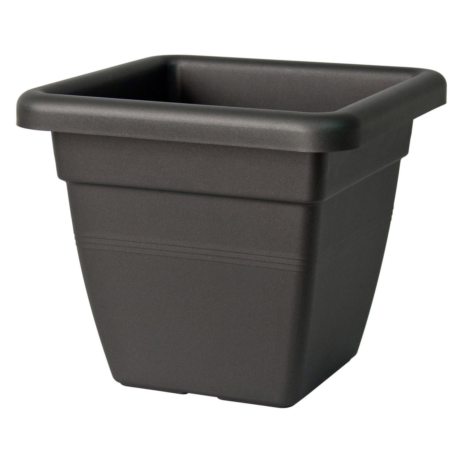 Euro 3 Plast Pflanzkübel 'Krea Quadro', anthrazit, ca. 35 x 35 x H 30 cm