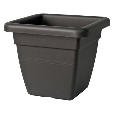 Euro 3 Plast Pflanzkübel 'Krea Quadro', anthrazit, ca. 35 x 35 x H 30 cm