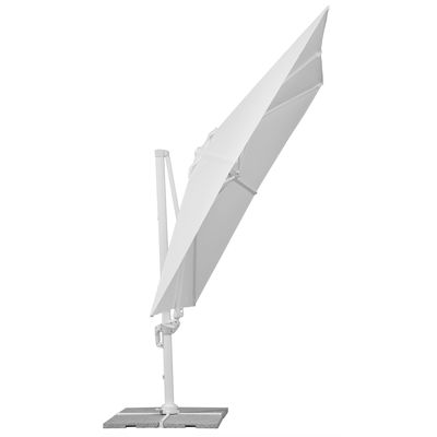 Pendelschirm 'Rhodos Twist Bianco', ca. 300 x 300 cm, weiss