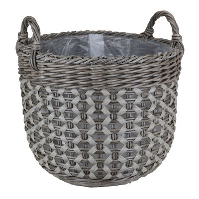 Pflanzkorb 'Binh', grau, ca. Ø 38 x H 32 cm Pflanzkorb 'Binh', grau, ca. Ø 38 x H 32 cm