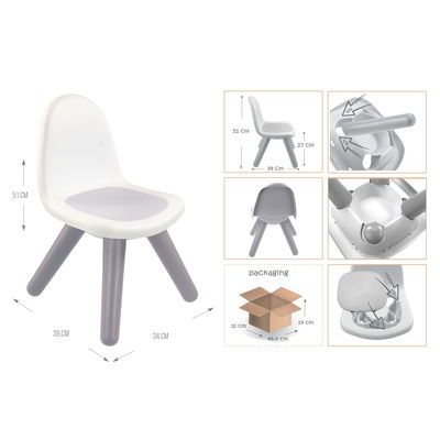 Mochtoys Kinderstuhl, grau