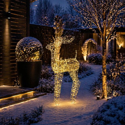 LED Hirsch, 600 warmweiße LEDs, gold, Höhe ca. 80 cm LED Hirsch, 600 warmweiße LEDs, gold, Höhe ca. 80 cm