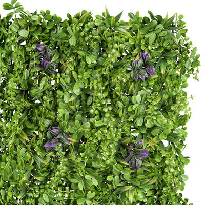 Künstliche Premium Blättermatte mit lila Blüten, ca. 100 x 100 cm