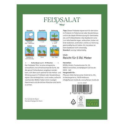 Kölles Beste Saatband Feldsalat 'Miro', grün